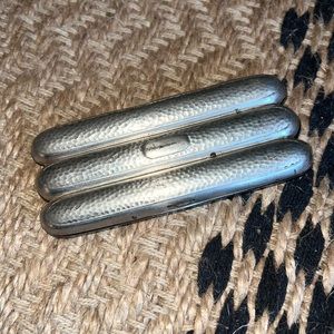 Vintage cigar case. Metal. 5 1/4” x 2”